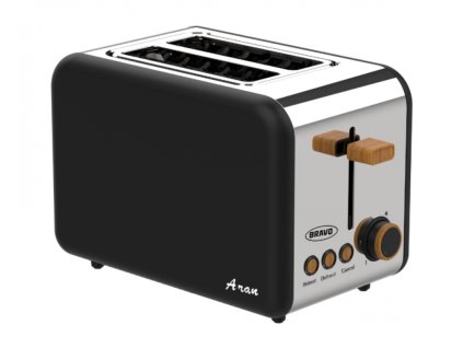 BRAVO B 4935 ARAN topinkovač černý dekor dřevo