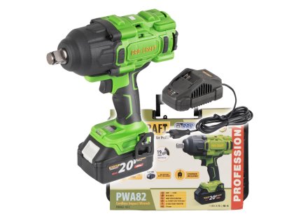 PROCRAFT AKU PWA82 1b rázový utahovák 3/4" + baterie, nabíječka a kufr
