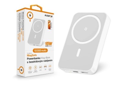 ALIGATOR AMS04WT power bank MagSafe s USB-C 10000mAh bílá