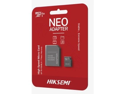 SD micro 16GB HIKSEMI C10 (R:92 W:10) + adaptér