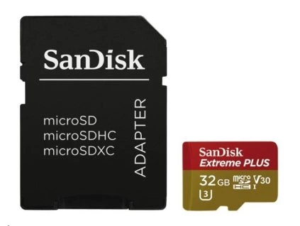 SD micro 32GB SanDisk UHS-I V30 Extreme PLUS + adaptér