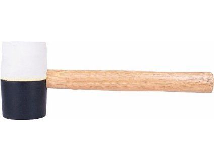 palice gumová bílo/černá s dřevěnou rukojetí 680g 32cm