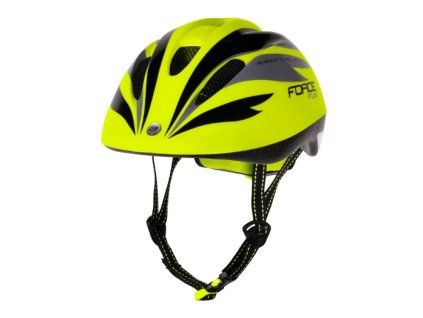 přilba FORCE fun stripes dětská S fluo-černo-šedá
