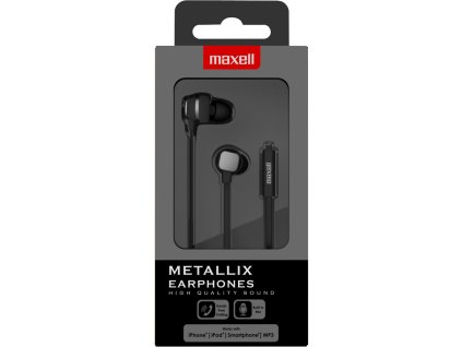 MAXELL 303791 sluchátka metallix šedá