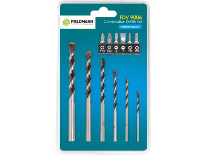 FIELDMANN FDV 9006 sada vrtáků, bity do zdi