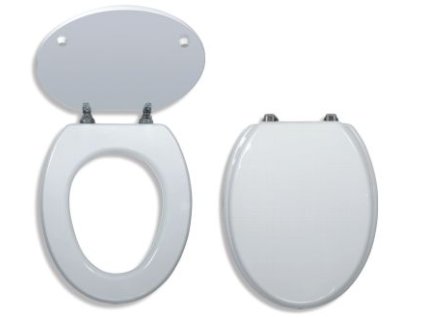 WC sedák dřevěný bílý WC/BILA