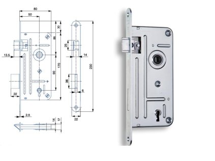 HOBES 548A P-L Zámek dozický 90/80
