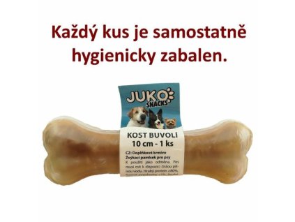JUKO Snacks kost bůvolí 10cm 1ks 35g