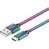 YENKEE YCU 351 ocelový kabel USB C 1m
