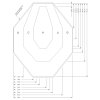 IPSC terč bílý klasický 57x45cm 1ks Oficiální rozměry a perforace
