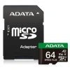SD micro 64GB ADATA U3 C10 A2 V30 (R:160 W:140) + SD adaptér