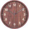 SECCO S TS6019-98 Nástěnné hodiny 25cm tmavě hnědé imitace dřeva