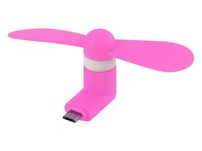 Micro USB Větráček Růžový