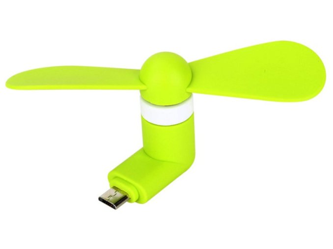 Micro USB Větráček Zelený