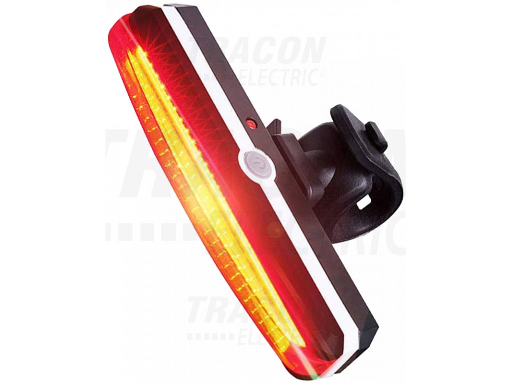 Zadné červené LED svetlo na bicykel nabíjateľné 2h 1,5W 100lm IP65 |  ElektroAntoš.sk
