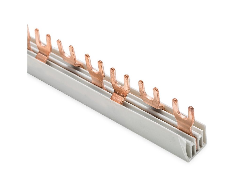 Prepojovacia lišta vidlicová 3P 57modul 100cm G-3L-1000/10C (U3x19-10/1000)