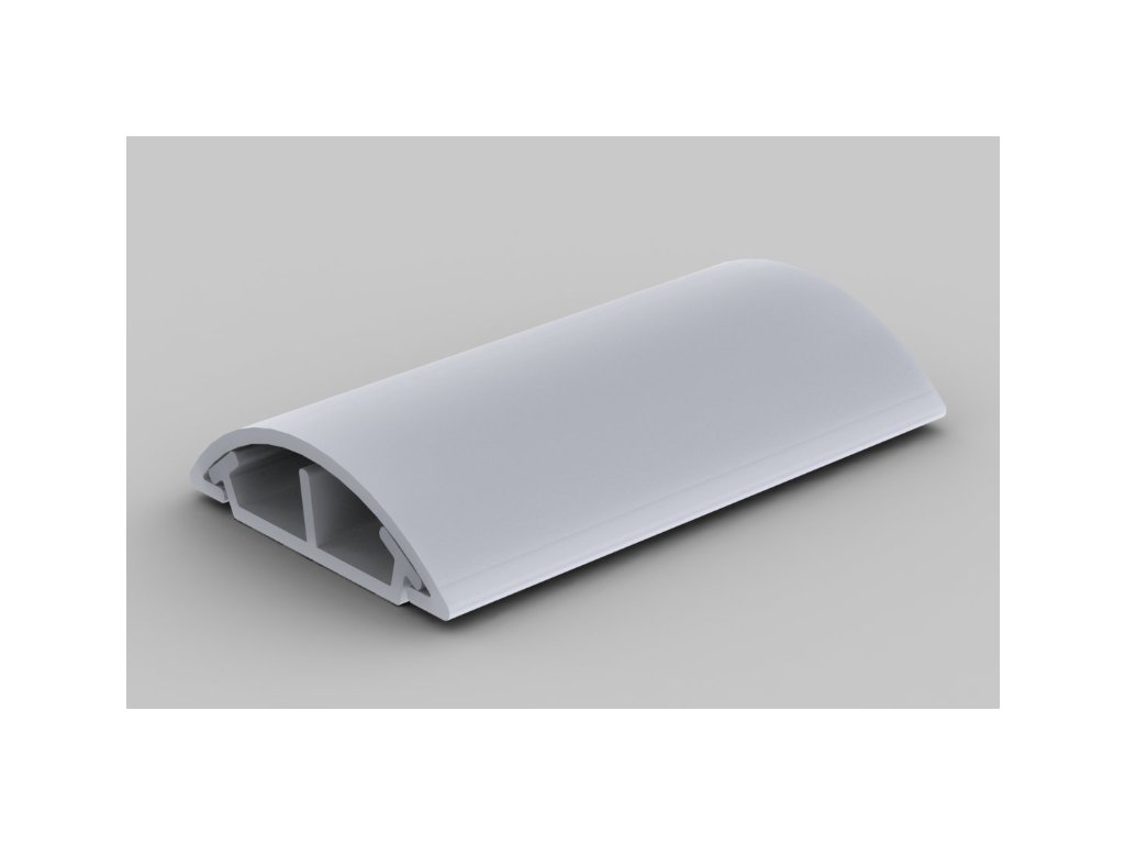 Podlahová oblá lišta svetlo sivá 35x10mm 2m LO 35_KD KOPOS