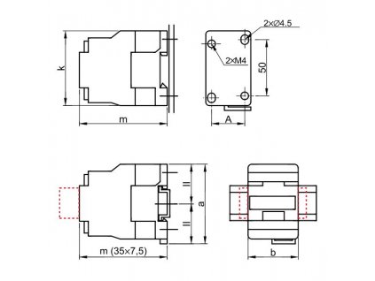 Stykač 9A cievka 400V AC 3xNO+1xNO TR1D0910V7 Tracon