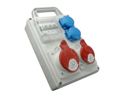 Rozvodnica zásuvková istená ROS-I 3200D 2x32A/400V+2x230V s držiakom 4P SEZ DK