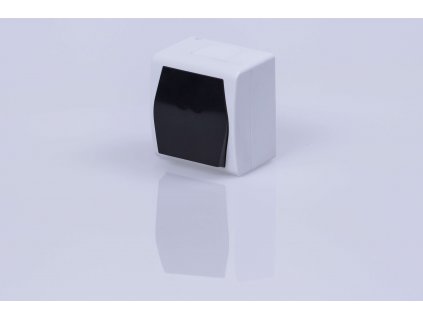 Vypínač na povrch č.1,6 biely dymový IP44 1001-01 HERMES