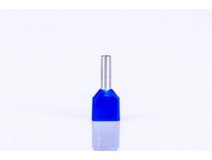 Modrá dvojitá izolovaná lisovacia dutinka L=13mm 2x2,5mm E16I
