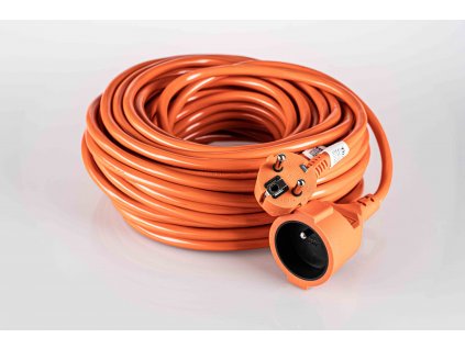 Predlžovací kábel spojka 20m H05VV-F3G 1mm2 oranžový PVC