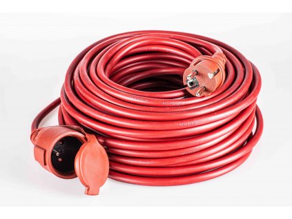 Predlžovací kábel spojka 25m H07RN-F3G 1,5mm2 červený PVC