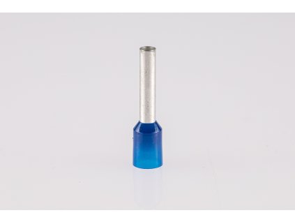 Modrá izolovaná lisovacia dutinka L=15,2mm 1x2,5mm E116