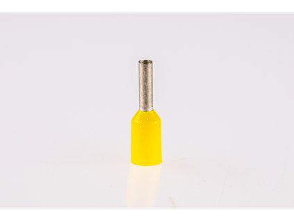 Žltá izolovaná lisovacia dutinka L=16,4mm 1x1mm E100