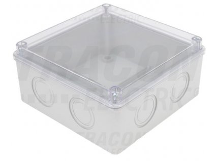 Montážna krabica transparentná 150x150x70mm IP55 MED15157T