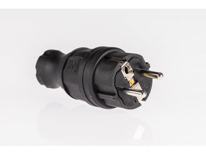 Priama vidlica PVC 16A/250V IP44 čierna M404002