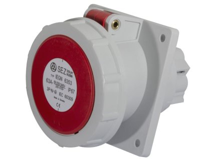Zásuvka 63A/400V/4P IP67 IEG 6343 vstavaná SEZDK