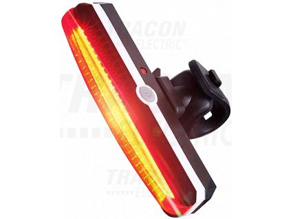 Zadné červené LED svetlo na bicykel nabíjateľné 2h 1,5W 100lm IP65