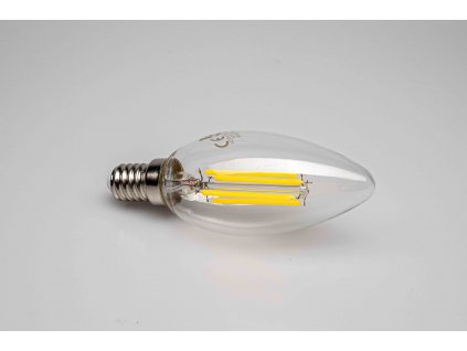 Dekoračná LED žiarovka E14 4W 4000K filament sviečka