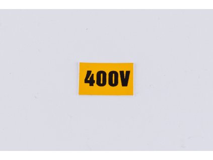 Samolepka "400V" žltá