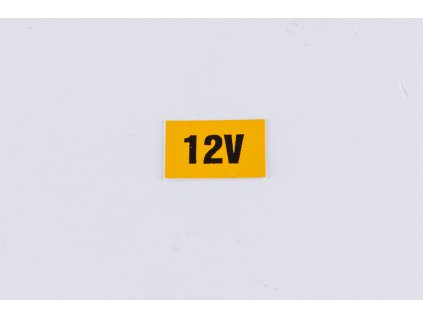 Samolepka "12V" žltá