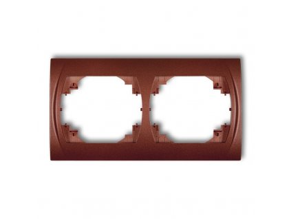 2-rámček vodorovný LOGO metalická hnedá 9LRH-2 625