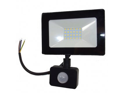 TIGA reflektor LED SMD 30W 4000K so senzorom PIR čierny PL5795