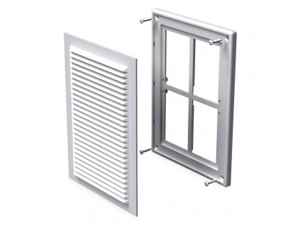 Štvorcová plastová mriežka so sieťkou 182x251 mm MV125S