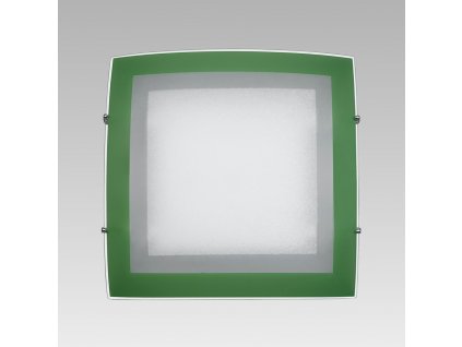ARCADA stropné štvorcové svietidlo sklenené zelené 310x310 2xE27 45000