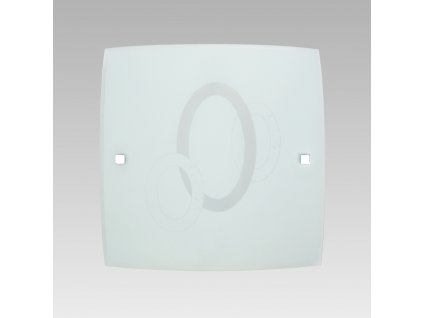 MERIVA stropné/nástenné štvorcové svietidlo sklenené biele 1xE27 1311