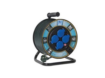 Predlžovací kábel 25m na bubne 4x230V H05VV-F3G 1,5mm IP44