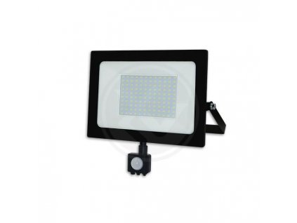 Reflektor LED SMD 100W TIGA so senzorom PIR - čierny 4000K PL1446