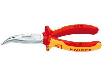 Zahnuté pologuľaté kliešte pre rádiomechaniku 160mm VDE 1000V 2526160 KNIPEX