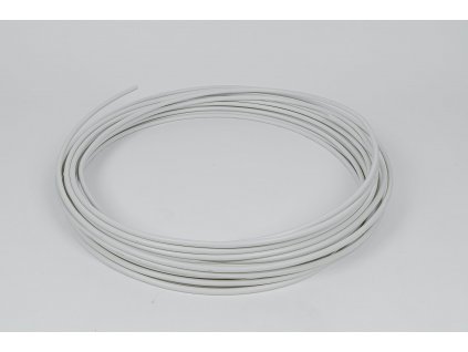 Izolovaný AlMgSi ø8 hliníkový bleskozvodový drôt guľatina biely 1kg=cca 5m