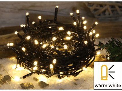Vianočná svetelná reťaz 5+20m 6W 200 LED teplá biela IP44