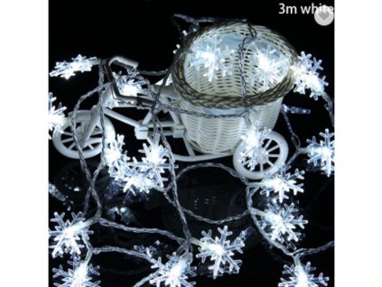 Hviezdičky vianočná svetelná reťaz 3m 20 LED studená biela IP45 PL0154