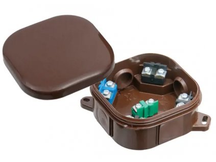 Nadomietková krabica so svorkami hnedá 92x92x44 mm IP54 A.0020BR pawbol