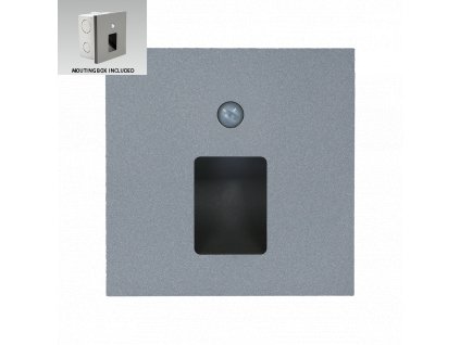 VIX LED svietidlo na schody sivé + senzor 1W 4000K IP20 70422