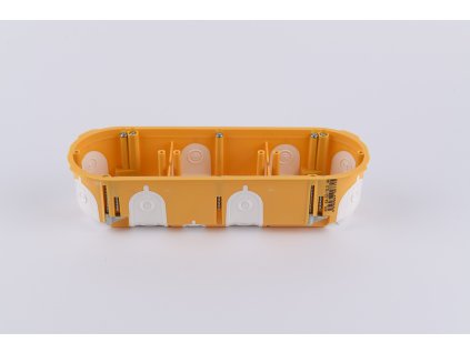 Zvukotesná trojitá krabica do sadrokartónu ø209x50mm žltá KPL 64-50/3LD_NA